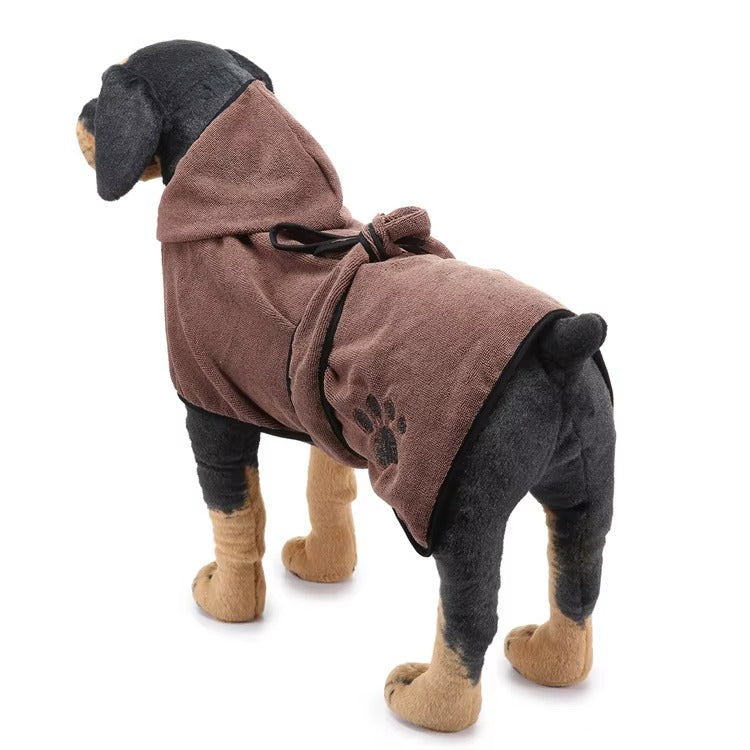 Dog Drying Robe - Easy to Wear, Quick-Drying Pet Bath Towel & Bathrobe