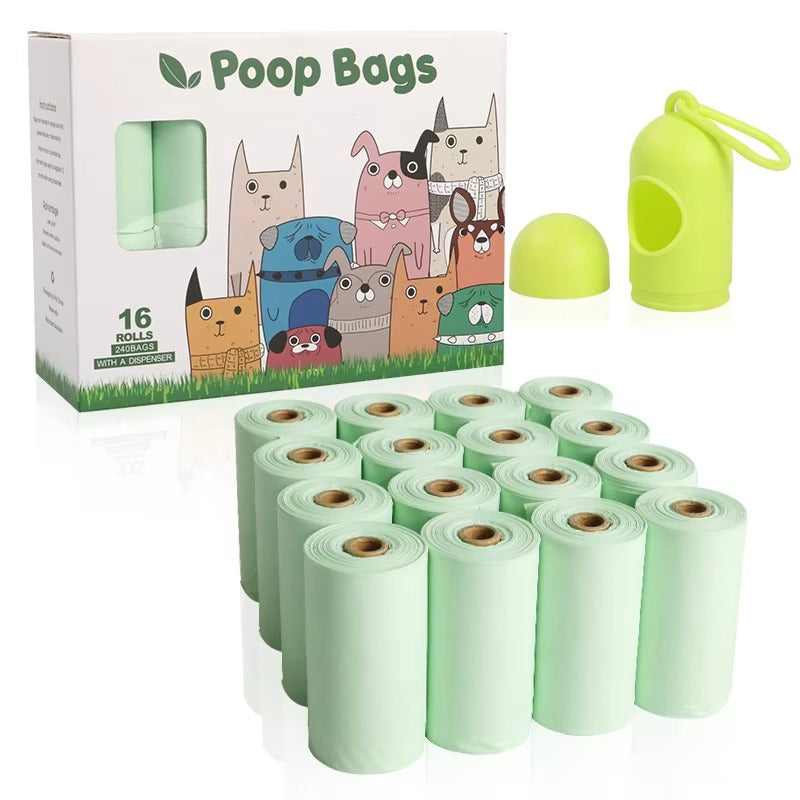Pet Poop Cleanup Products - Corn Starch Biodegradable Dog Poop Bags
