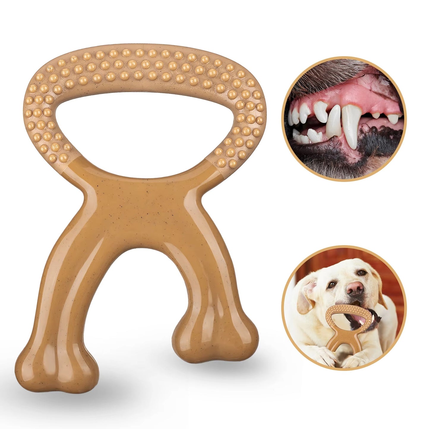 Dog Chew Toys for Aggressive Chewers Beef Flavor Indestructible Dog Teething Bones for Dog Pet Toy with Nylon
