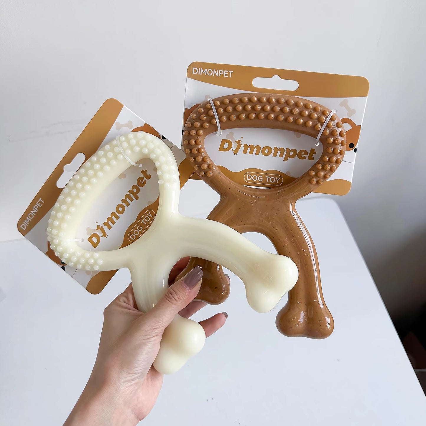 Dog Chew Toys for Aggressive Chewers Beef Flavor Indestructible Dog Teething Bones for Dog Pet Toy with Nylon