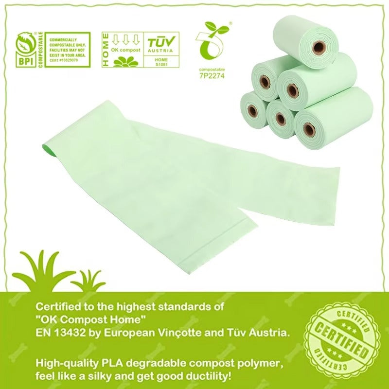 Pet Poop Cleanup Products - Corn Starch Biodegradable Dog Poop Bags