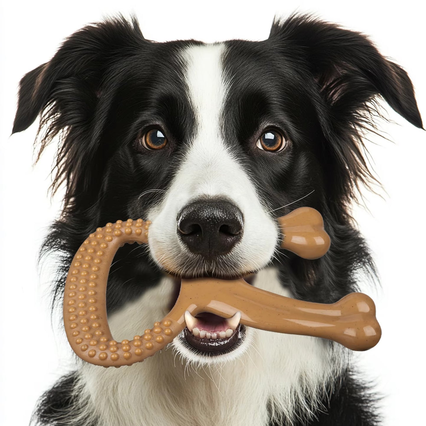 Dog Chew Toys for Aggressive Chewers Beef Flavor Indestructible Dog Teething Bones for Dog Pet Toy with Nylon