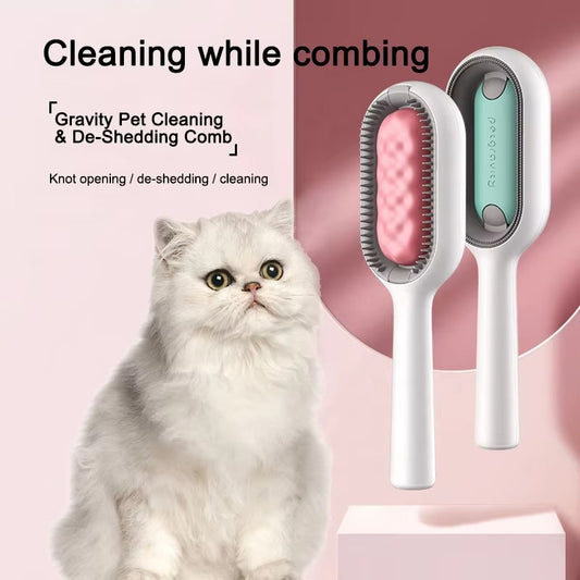 New Design Pet Brush with Water Tank - Cat Comb for Sticky & Floating Hair Removal