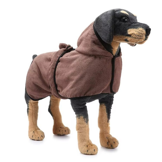 Dog Drying Robe - Easy to Wear, Quick-Drying Pet Bath Towel & Bathrobe