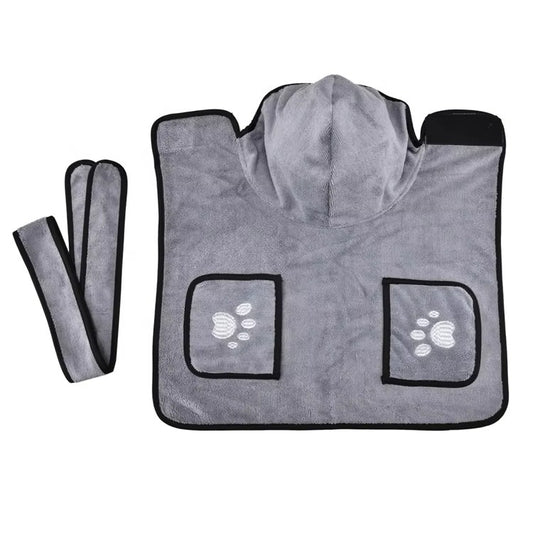 Dog Drying Robe - Easy to Wear, Quick-Drying Pet Bath Towel & Bathrobe