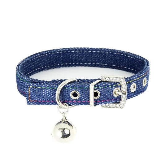 Adjustable Solid Color Pet Collars for Cats & Dogs - Customizable Accessories